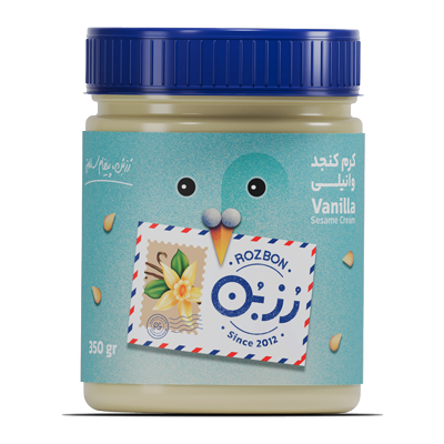 کرم کنجد ساده وانیلی ٤٠٠ گرمی